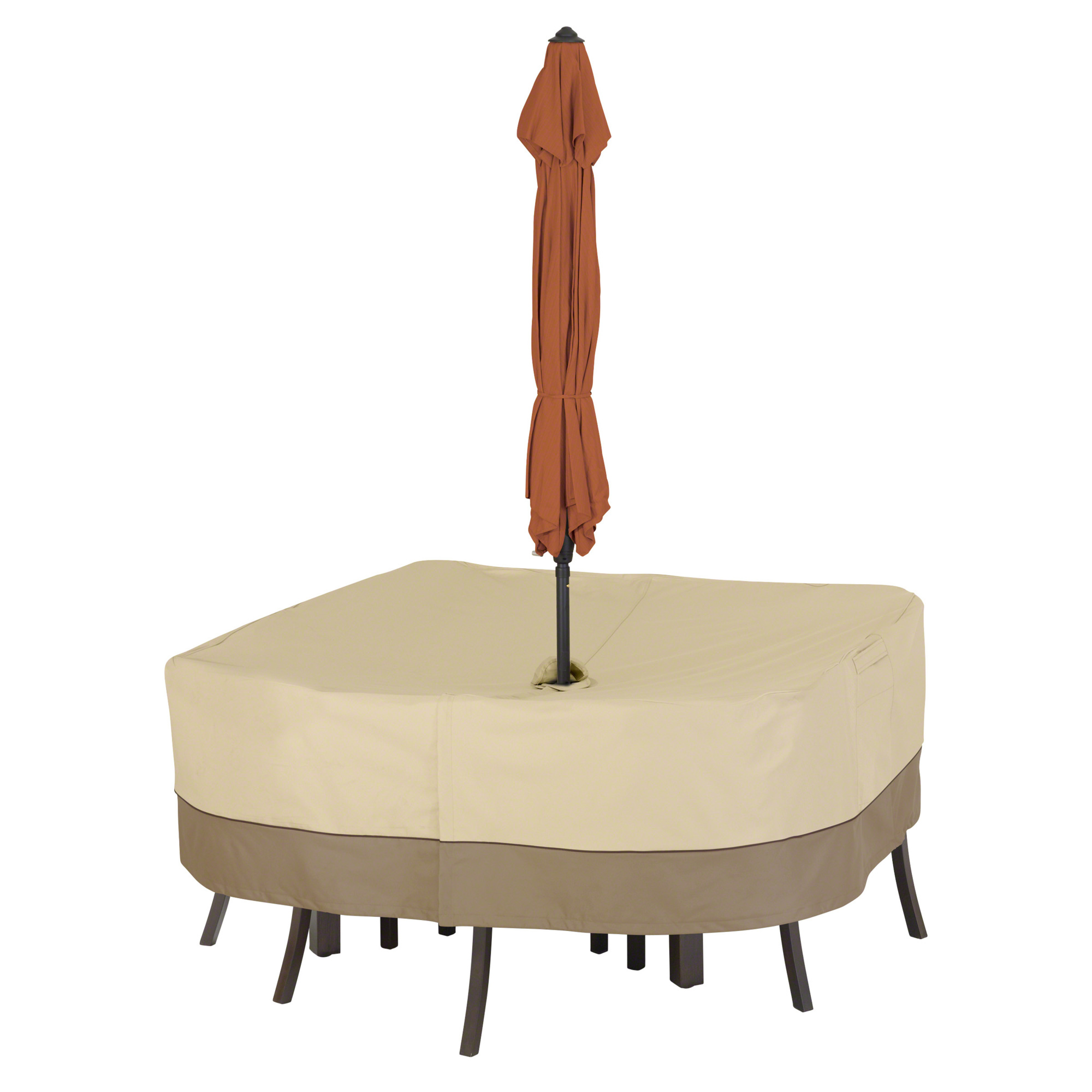 Classic Accessories Veranda 66in. Square Table/Chair Set Cover, Tan, Polyester, Model# 55-463-031501-00